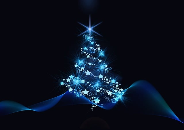 Christmas blue tree