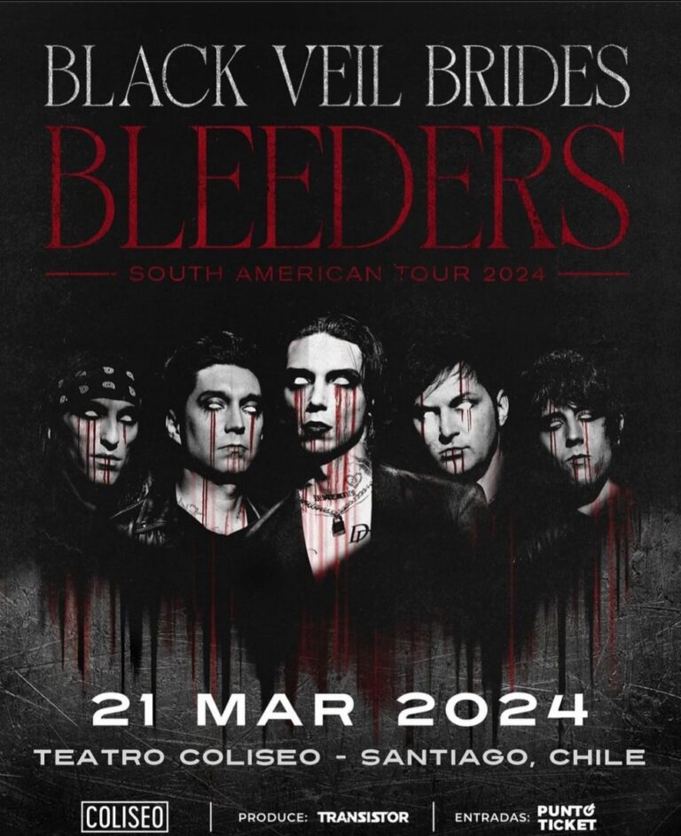 Black Veil Brides in Chile, poster